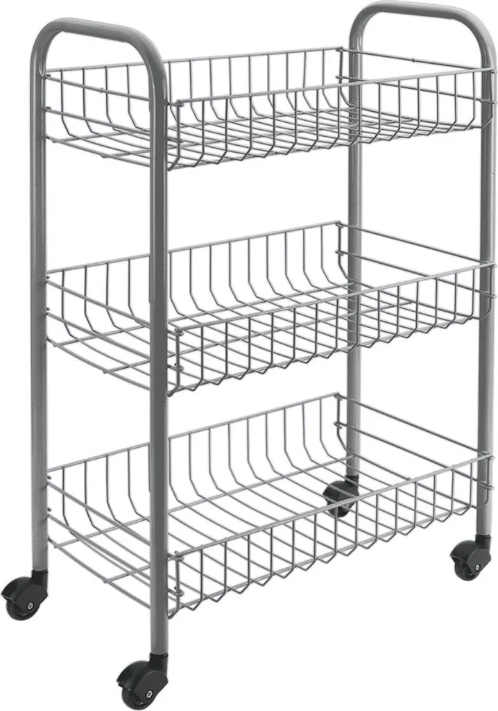 Offerta Carrello Metaltex Siena Silver 3 Ripiani 41x23x63 - Prezzo Top