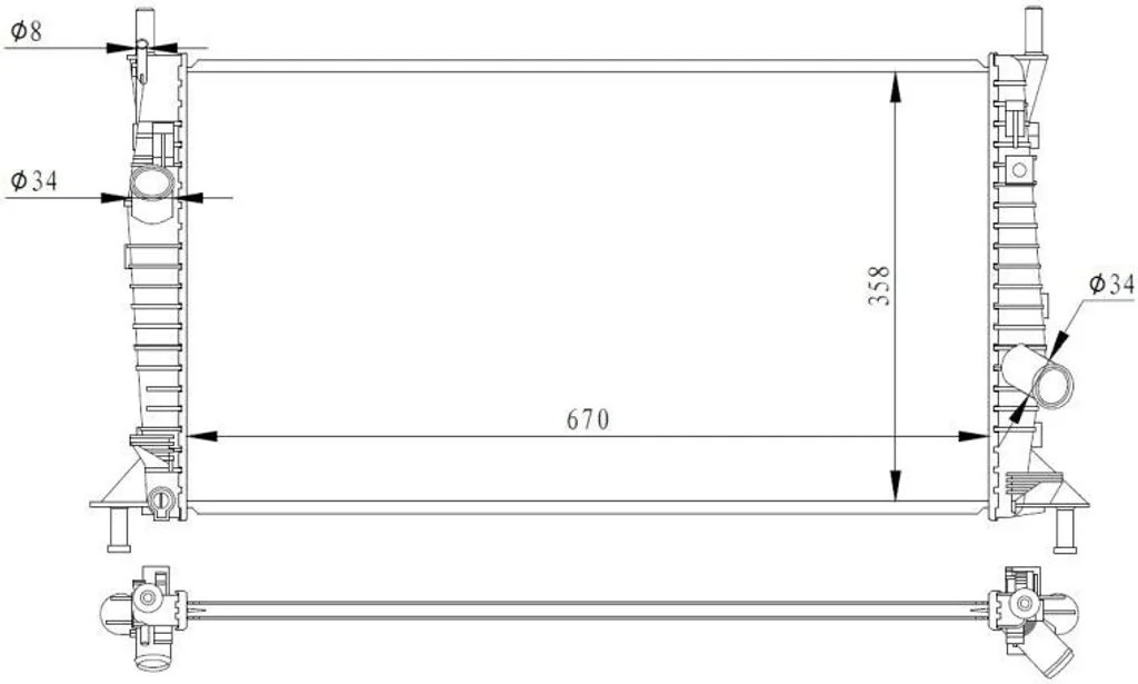 Remplacer radiateur Mazda 3 BK - NRF 550014 pour refroidissement OE