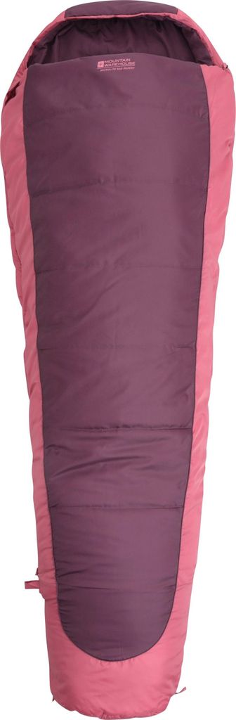 Mountain Warehouse - Herren/Damen Unisex Mumienschlafsack, Microlite 500, Zwischensaison Rechter Reißverschluss MW1663 (215 cm) (Burgunderrot)