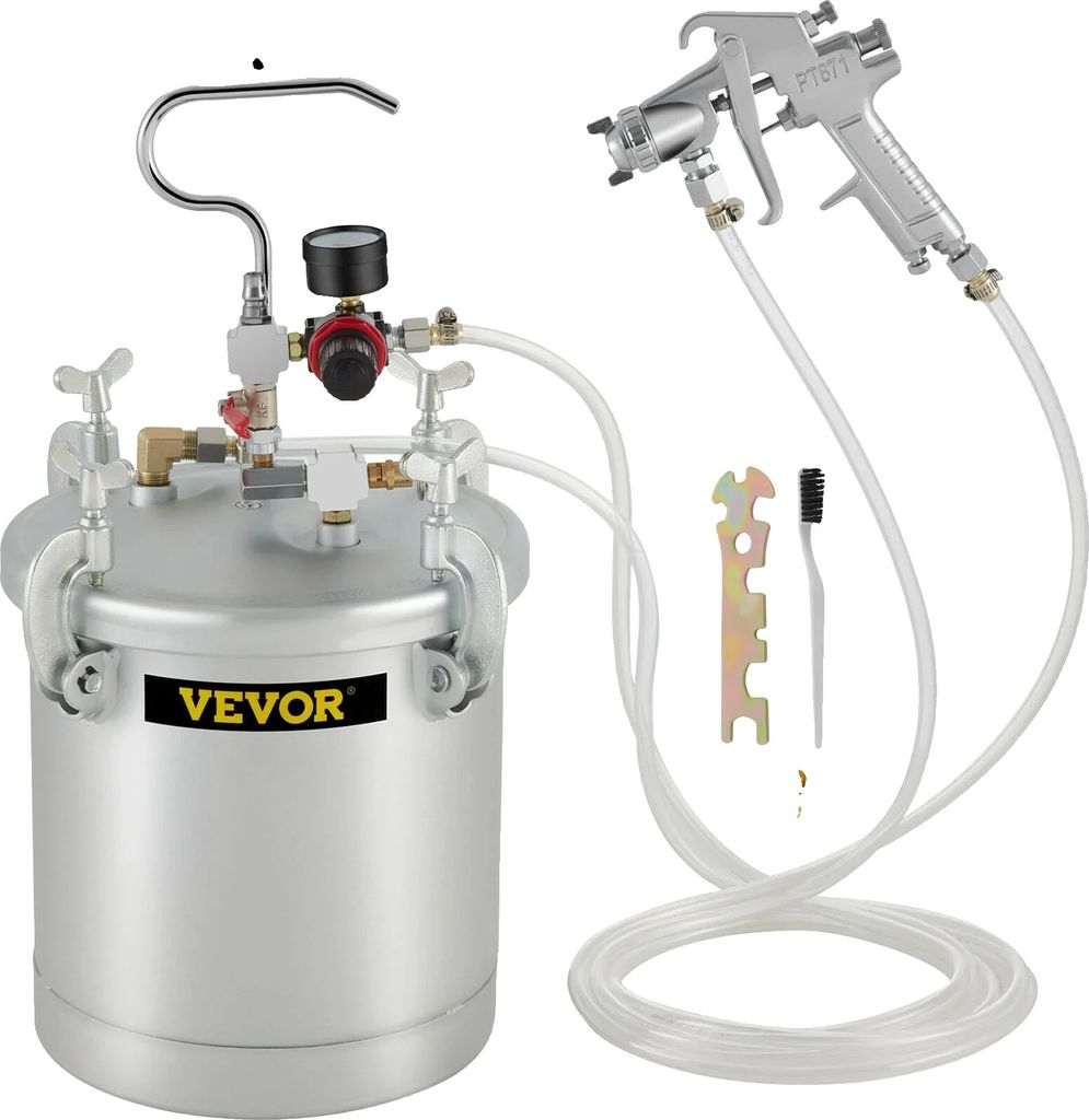 VEVOR komerčná tlaková nádrž na farby, objem 10 l, Obrázok produktu 