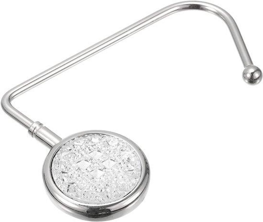 Metallische tragbare Handtas Halter - Tafelreinigungstablett - Frauen Handtas Aufbewahrung - Weiß