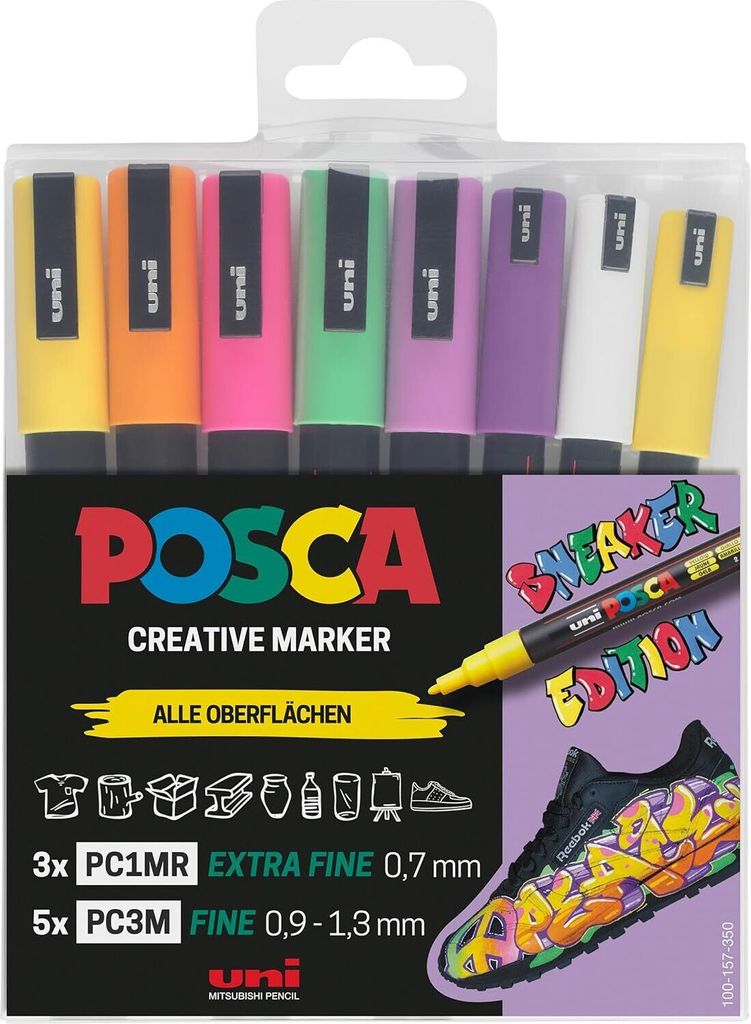 uni-ball 186828 uni-ball POSCA Sneaker schwarz Acrylstift Obrázok produktu 