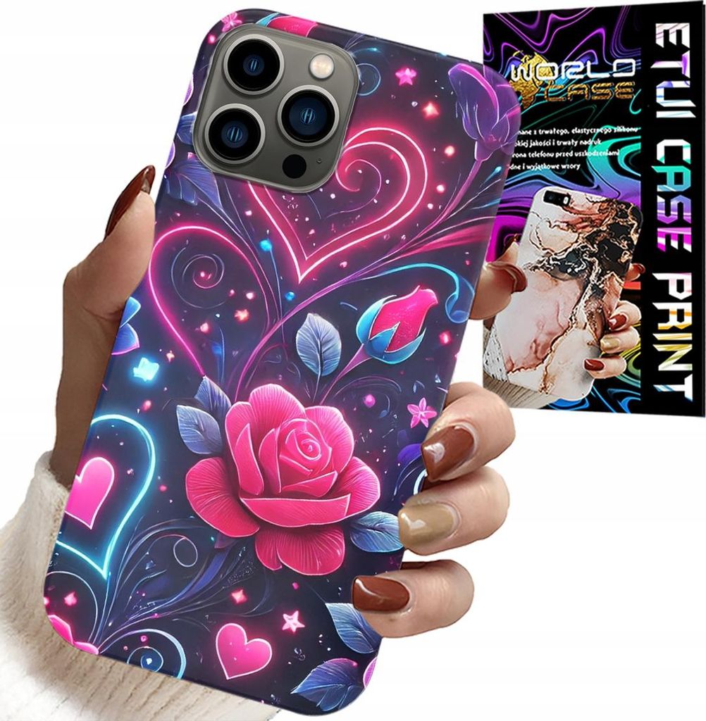 Fall Für Iphone 13 Pro Max - Herz, Rose, Teenager Fall + Glas