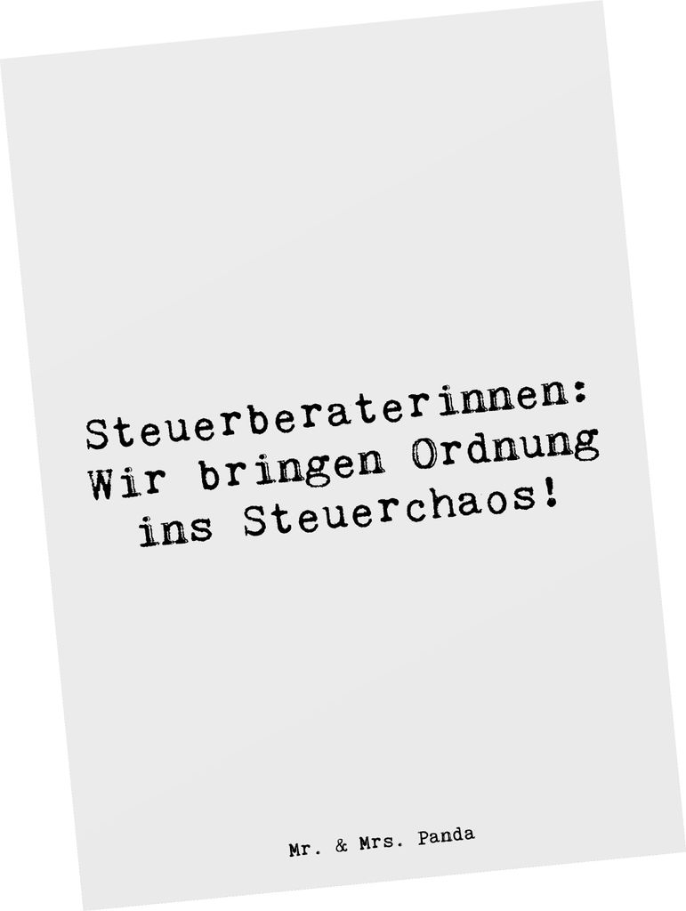 Mr. & Mrs. Panda Fotokarte Spruch Steuerberaterin Ordnung - Produktbild 