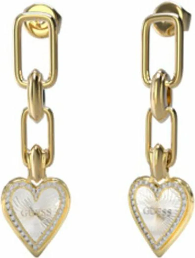 Guess Orecchini Donna Oro JUBE03236JWYG - Cerchi 2cm con Cristalli