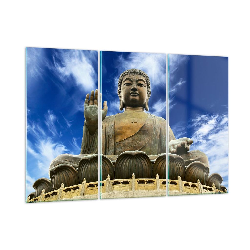 Bilder auf glas - Asien buddha kultur - 105x70cm - Glasbilder - Wandbilder - Kunstdruck - zum Aufhängen bereit - Wanddekoration aus Glas - Glas Bi...