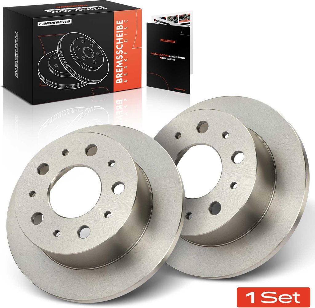 Frankberg 2x Bremsscheiben Hinterachse für Citroën Jumper Bus Kasten Pritsche/Fahrgestell Fiat Ducato Peugeot Boxer