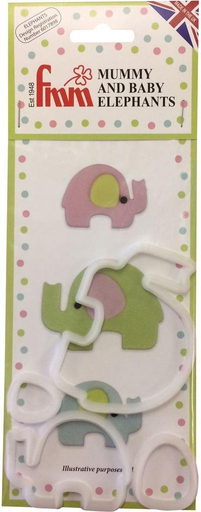 Elefanten-Ausstechformen-Set, 4-teilig