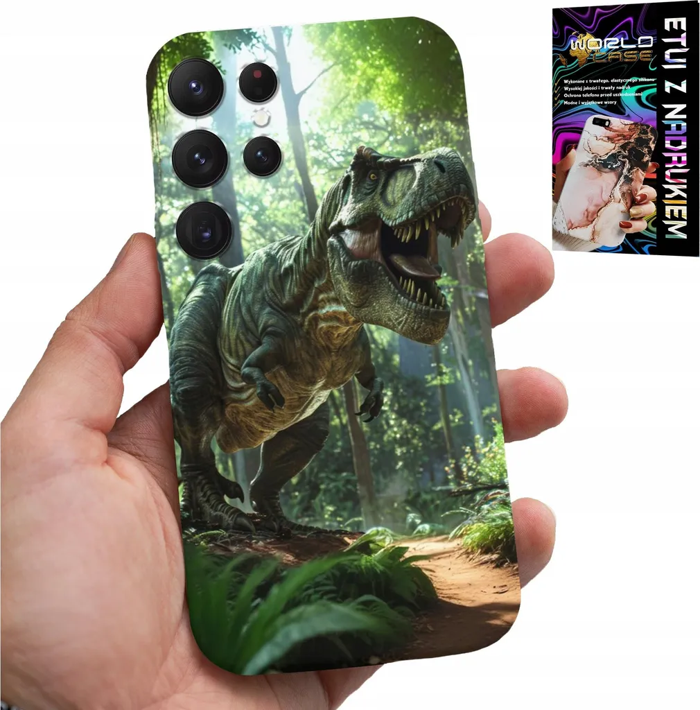 Idea Regalo Samsung S23 Ultra Cover Dinosauro | Kit Simpatico e Sicuro
