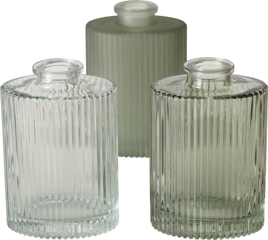 Vase Tonja 3er-SET Grün - Flaschenvase Produktbild 