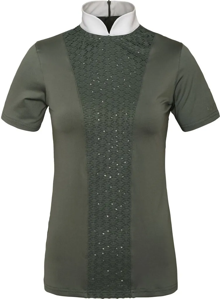 Chemise Concours Kingsland Bridget XS Green Castor : Confort et Anti-Sueur