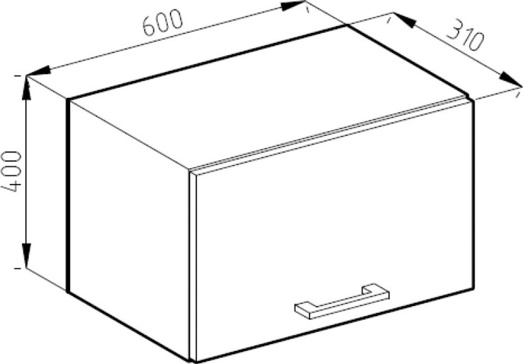Vicco Hängeschrank R-Line, 60 cm Flach, Weiß Landhaus/Weiß Produktbild 1