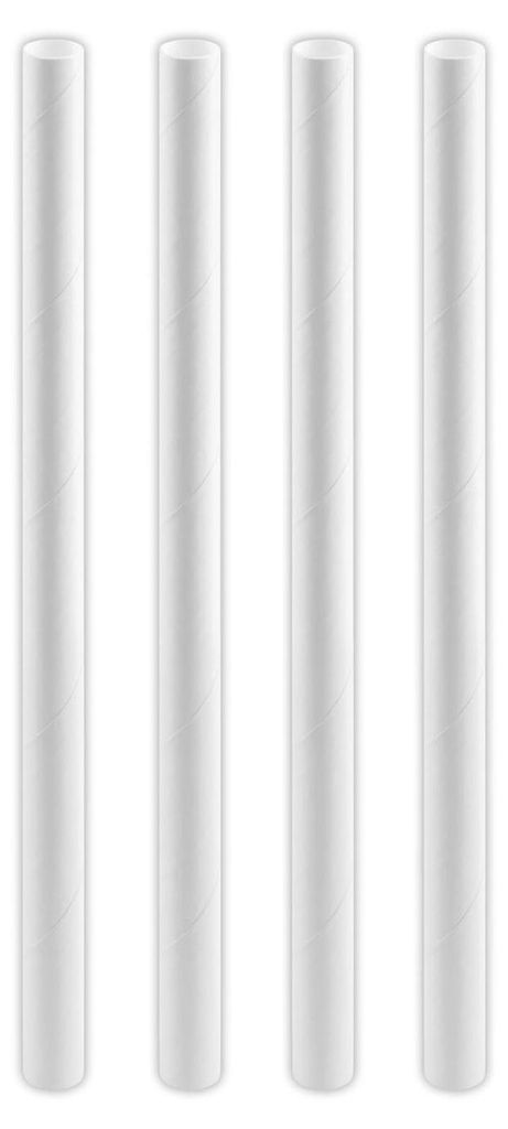 600x Trinkhalme aus Papier für Bubble Tea weiß Ø12mm 21cm Produktbild 