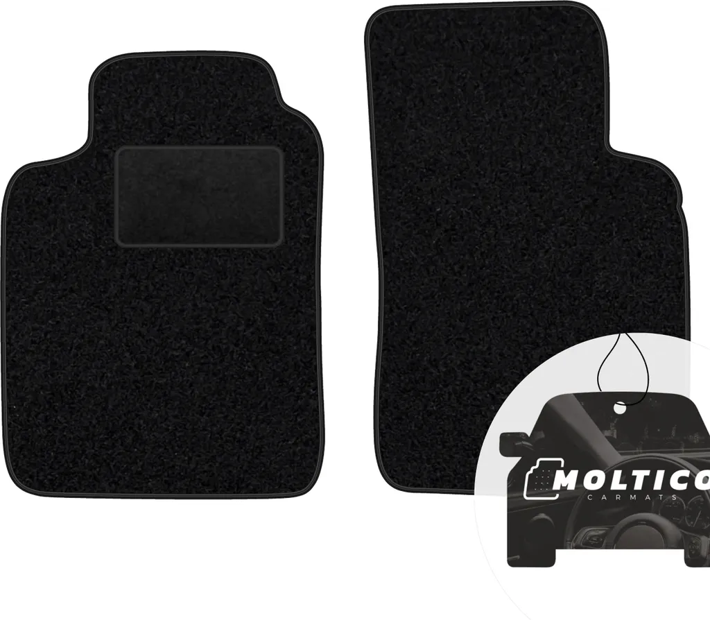 Tappetini Auto Renault Megane I 1995-2002 Velours Neri Anteriori 2 Pezzi