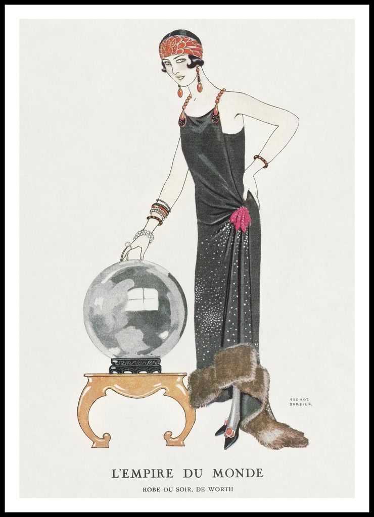 Plakat 70x100cm L'Empire Du Monde, Vintage Barbier für Salon