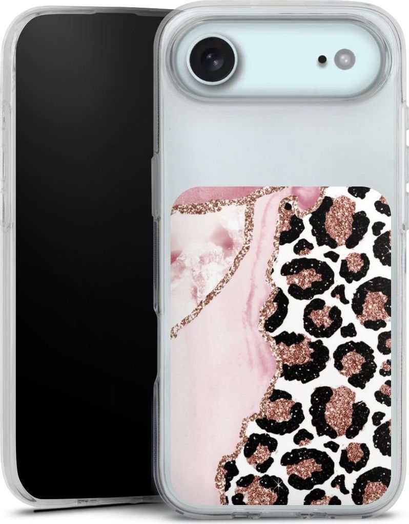 DeinDesign Handyhülle für Apple iPhone Air Silikon Hülle Case Smartphone Schutzhülle Glitzer Look Leopard Marmor