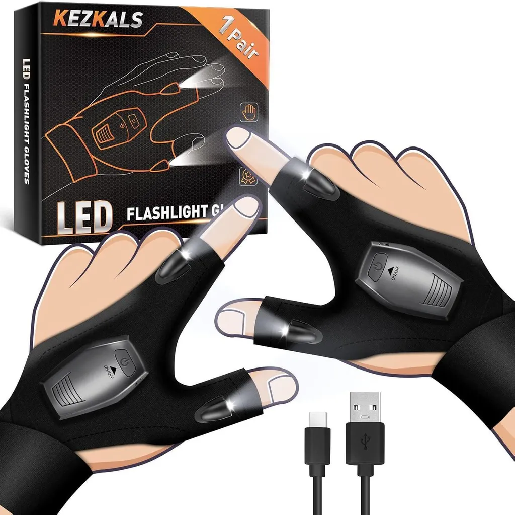 Gants de Travail avec Lumière LED : Accessoire de Pêche et Bricolage