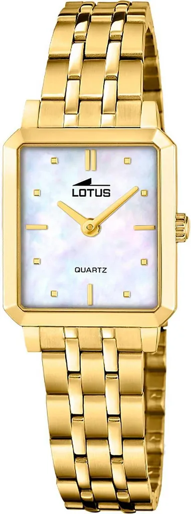 Orologio Rettangolare Lotus 19009/1 Donna Oro e Madreperla