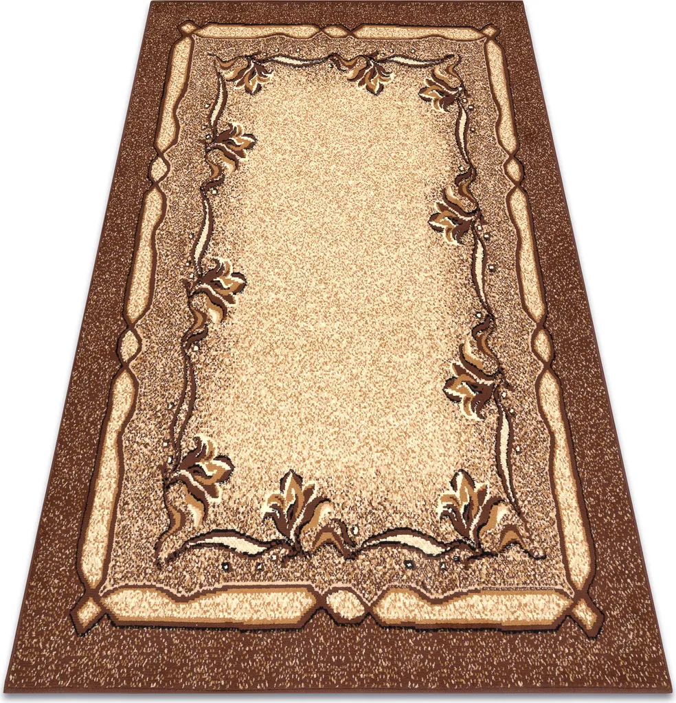 Aménager un Grand Salon avec le Tapis Floral Brun 300x400 cm Morad KRZYŚ