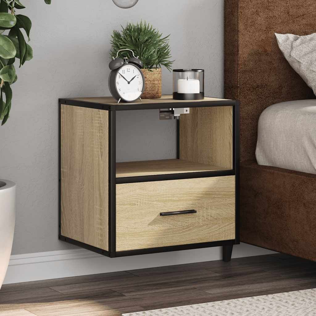 Maison Exclusive - Wand-Nachttische 2 Stk. Sonoma-Eiche 40x31x39,5 cm