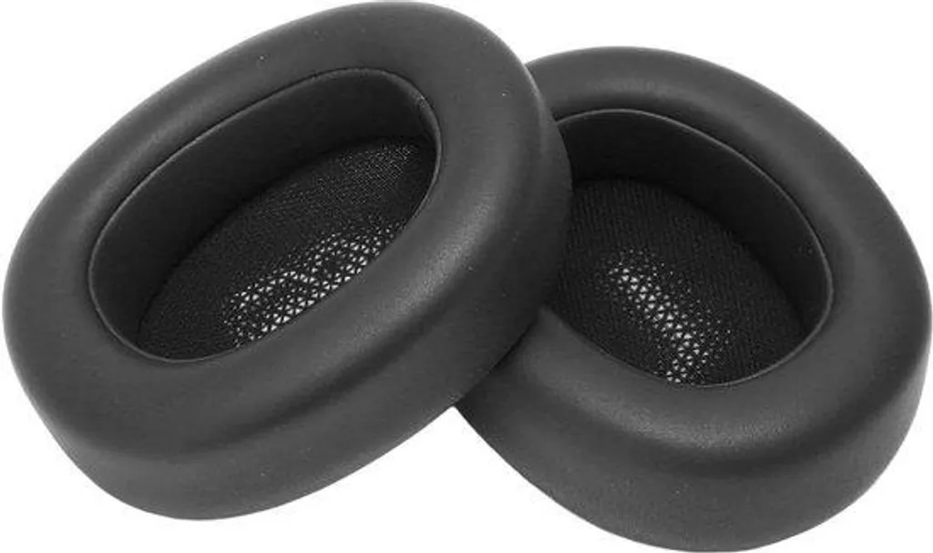 Coussinets d'oreille noirs en similicuir souple avec mousse à mémoire de forme