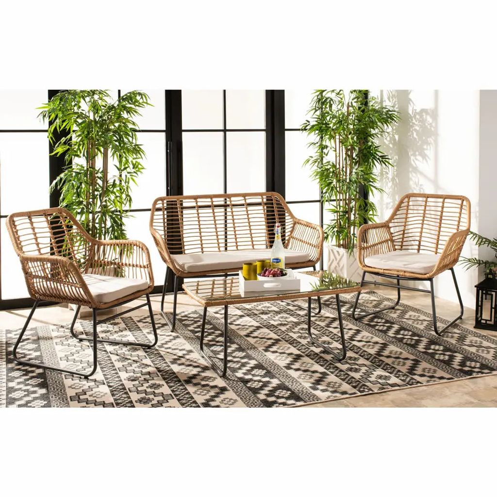 GartenSet Beige 4tlg. Gartensofa Kaufland.de