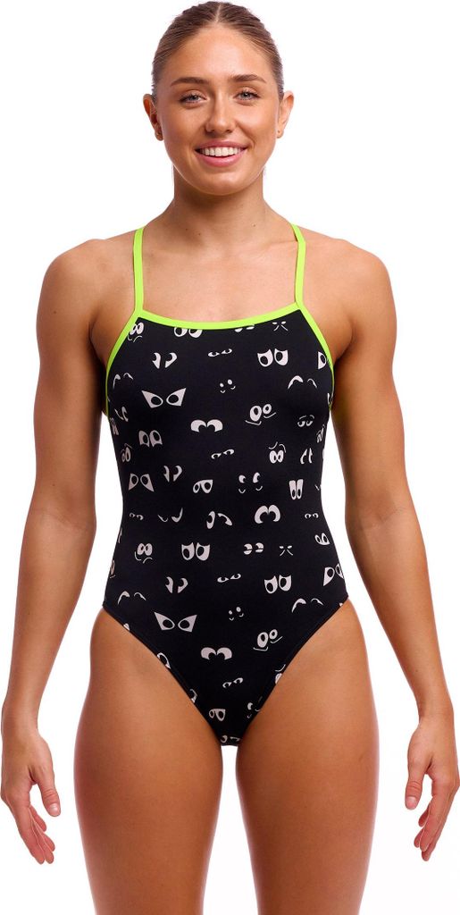 Funkita Eye Spy Badeanzug Damen zum Binden, Größe:42
