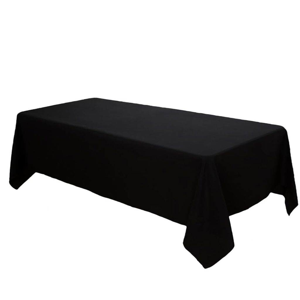 Tischdecke Eckig,Samttischdecke 200x150cm, abwaschbar,Temperaturbeständig,Schwarz