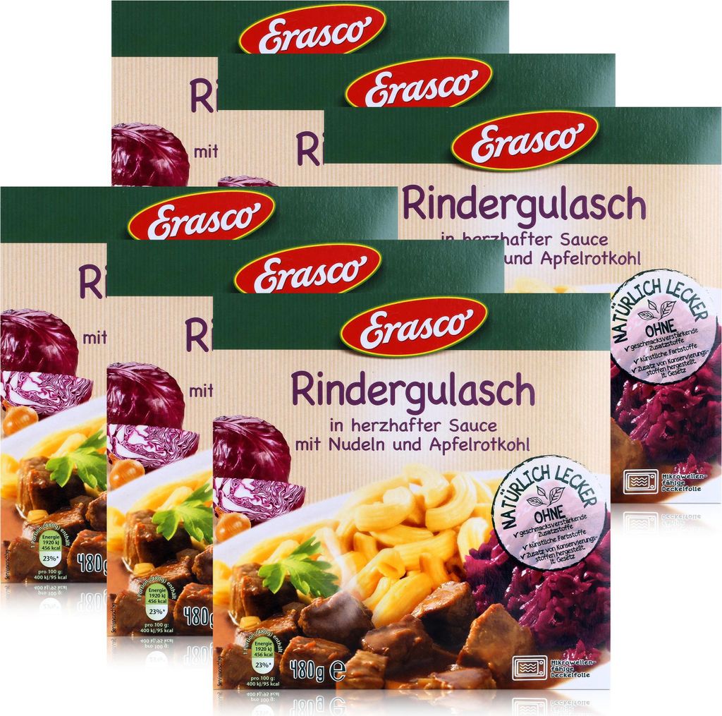 Erasco Rindergulasch 480g Fertigessen (6er Pack) Produktbild 