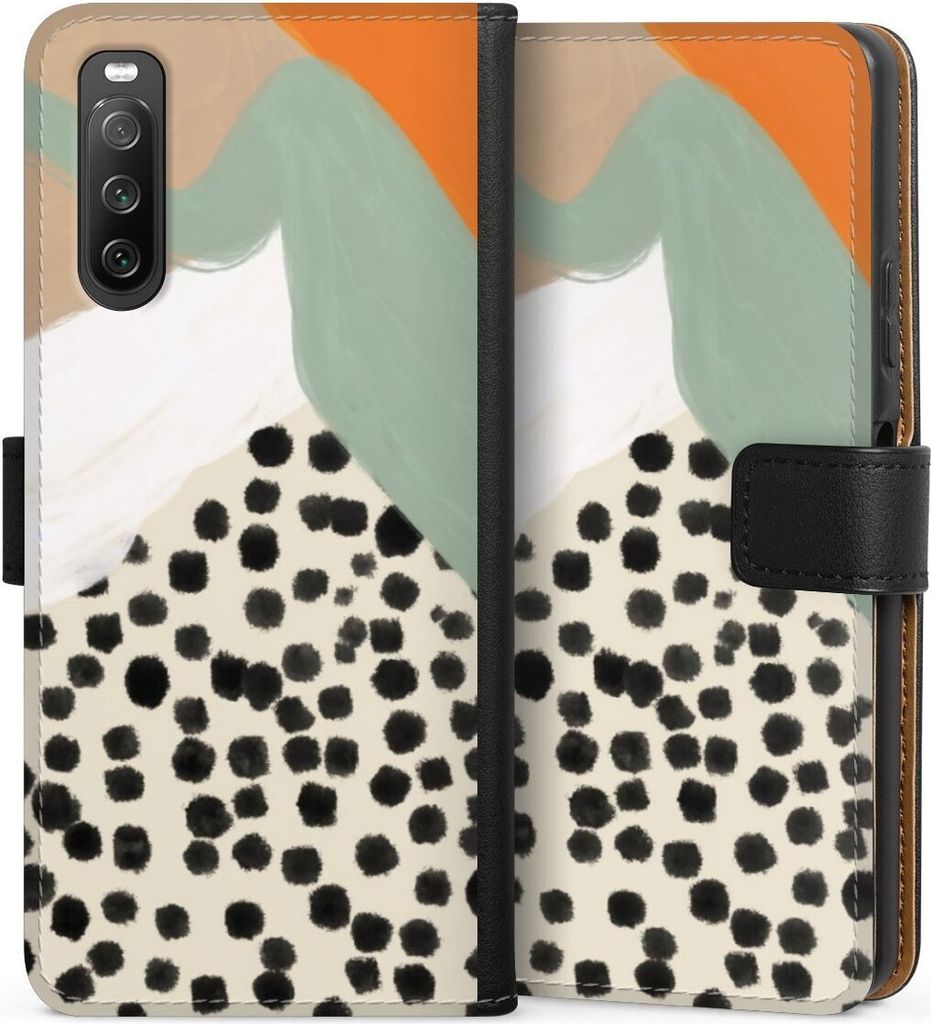 DeinDesign Klapphülle für Sony Xperia 10 IV Handytasche Lederhülle Tasche Abstrakt Boho Kunst