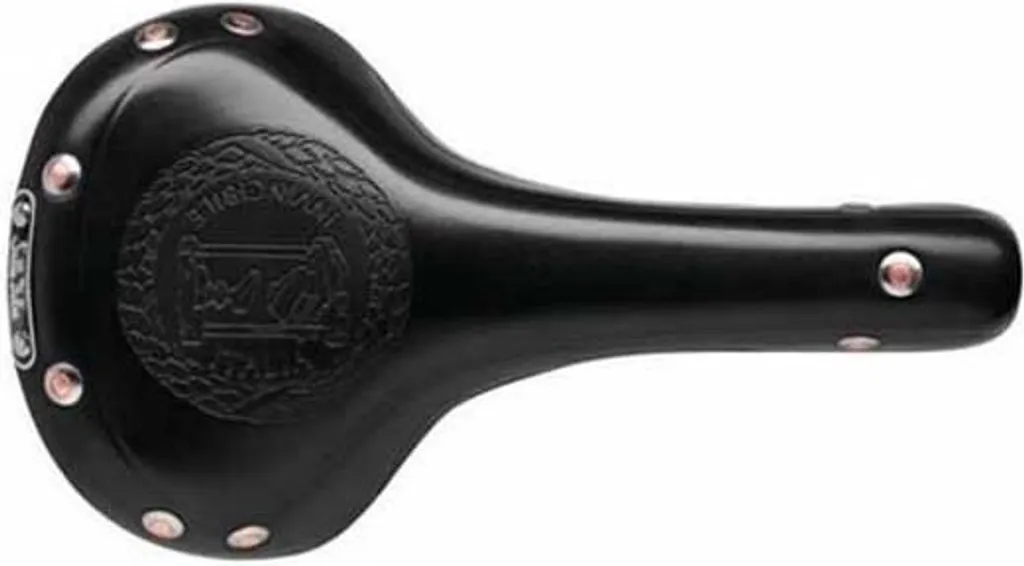 Selle de Vélo Vintage en Cuir Selle Italia Mitica Noire Unisexe Luxe
