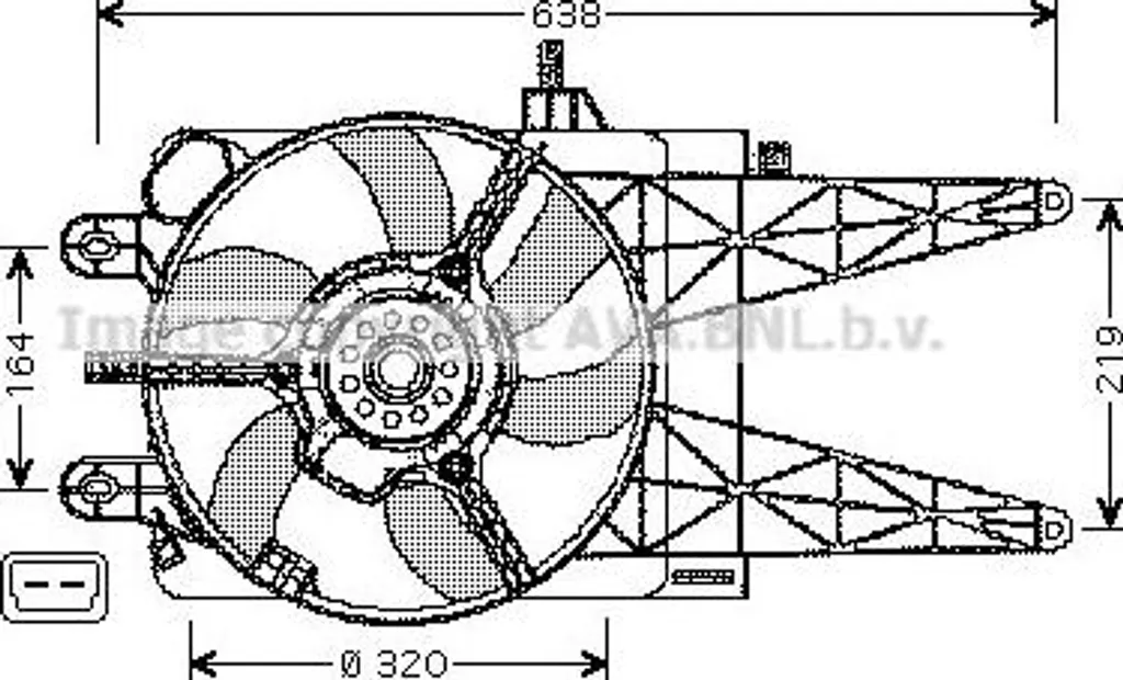 Ventilateur AVA FT7553 OE 46785738 pour Fiat Punto - Pièce de Rechange