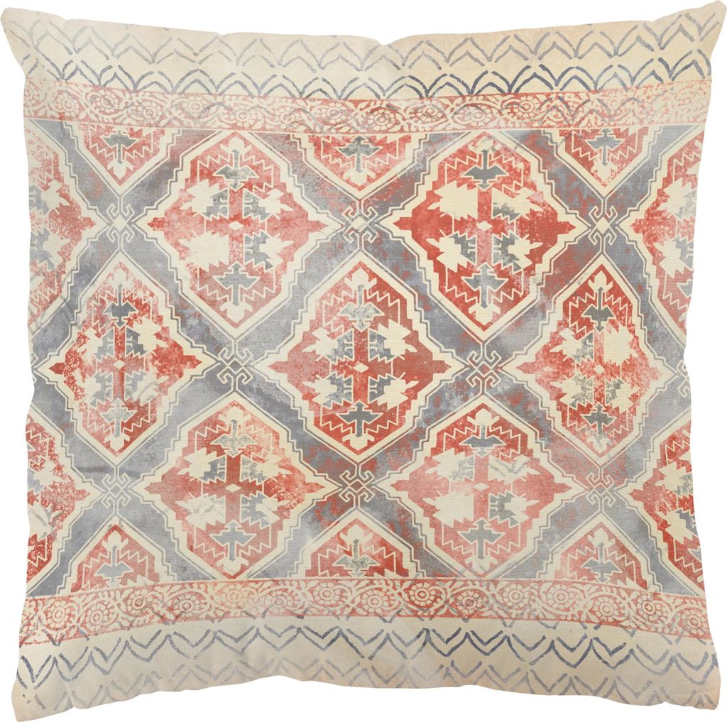 Dekokissen Muster drinnen / Indoor Zierkissen Samt waschbar Design rot Orientalisch Sofakissen ohne Füllung