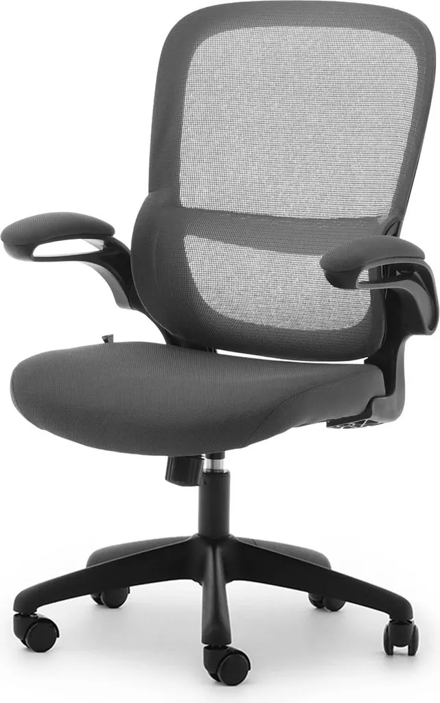 Siège de bureau rotatif RUNE graphite - Fauteuil de table ergonomique