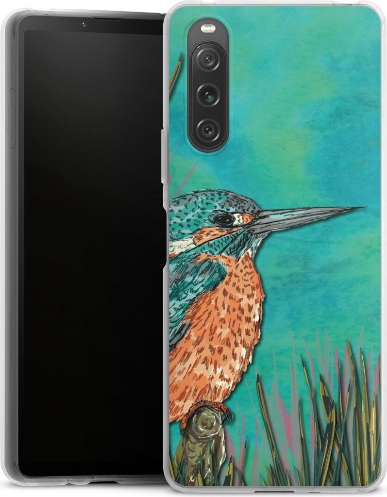 DeinDesign Handyhülle für Sony Xperia 10 V Silikon Hülle Case Smartphone Schutzhülle Malerei Tiere Vogel