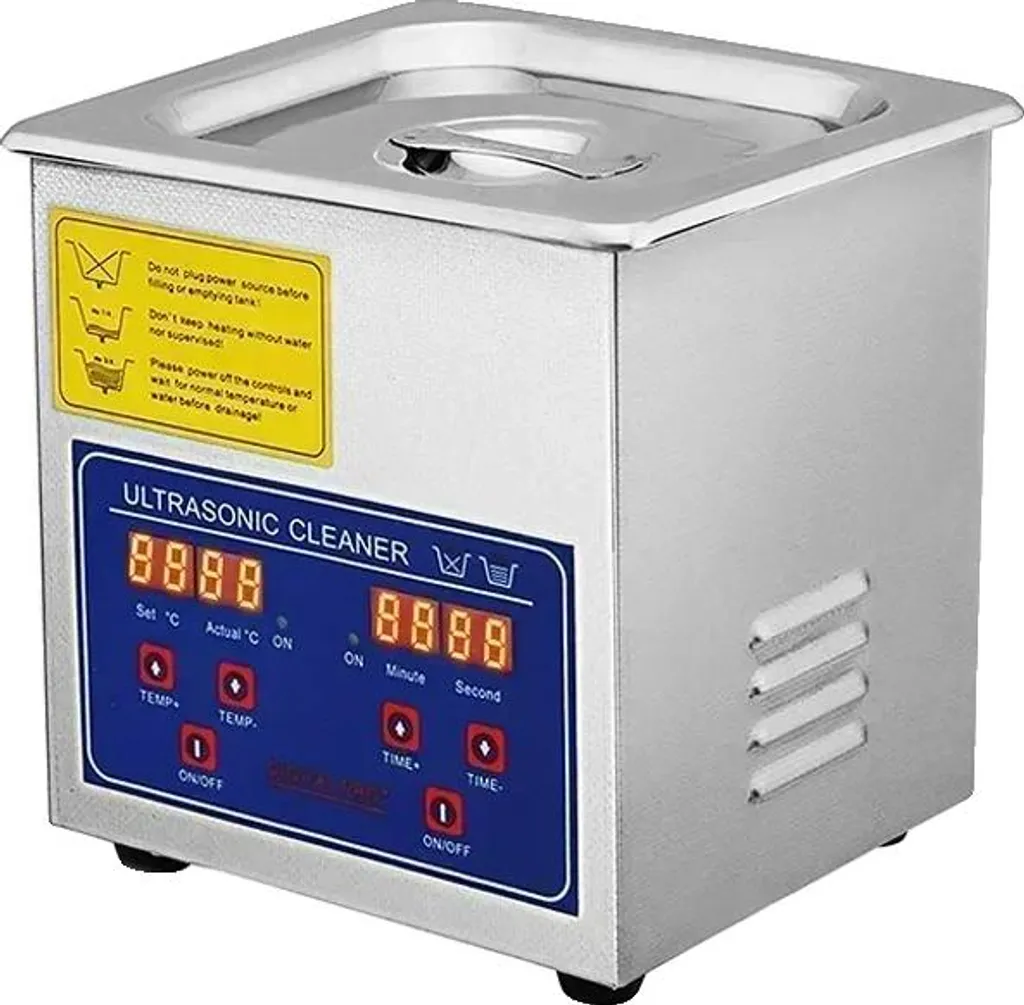 Nettoyeur ultrason 40kHz en inox avec cuve de 1.3L pour pièces d'orfèvre