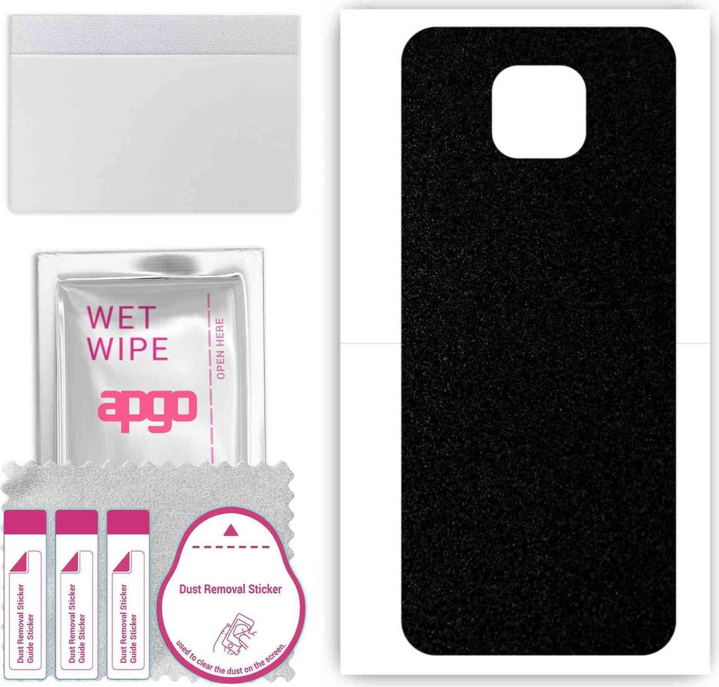 apgo Rückseite Schutzfolie, Skin, kompatibel mit Motorola Moto G9, Hinten Displayschutzfolie aus Vinylfolie, kratzfest, einfache Montage - Mattsch...
