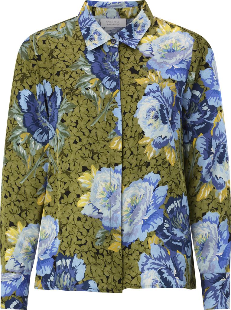 Rich & Royal Printed Blouse urban lime 42