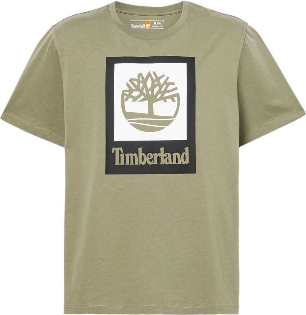 Timberland Stack Logo Colored Kurzarm-t-shirt Grün L Mann Grün L