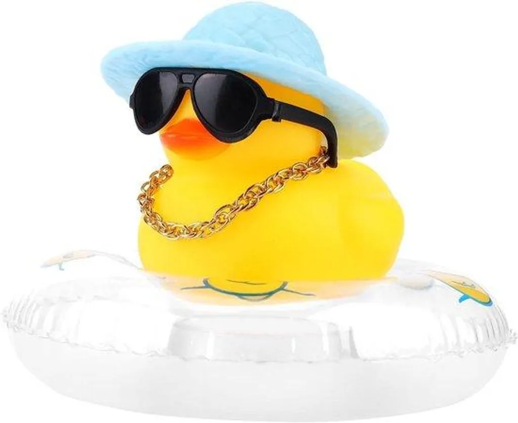 Canard de Tableau de Bord : Bouée Jaune Transparente Déco Voiture Enfant