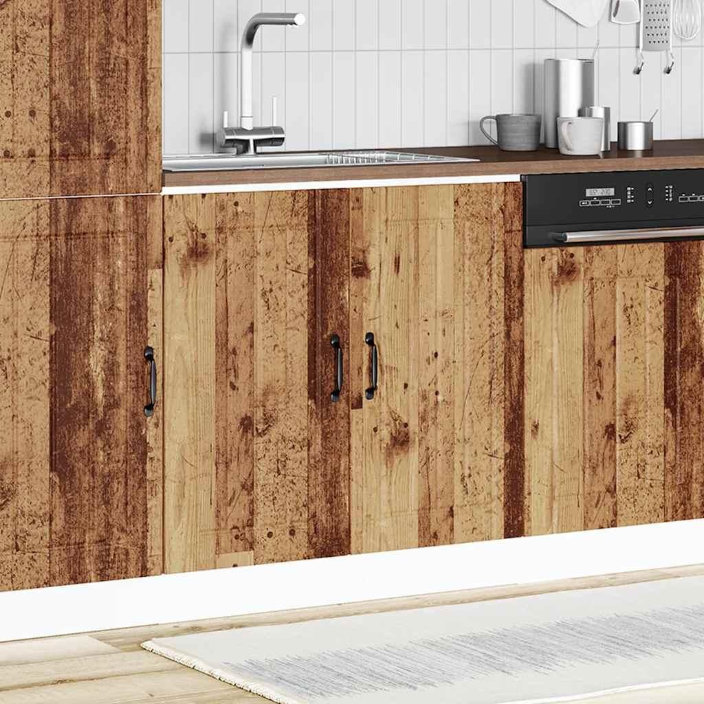 vidaXL Spülenunterschrank Lucca Altholz-Optik Holzwerkstoff