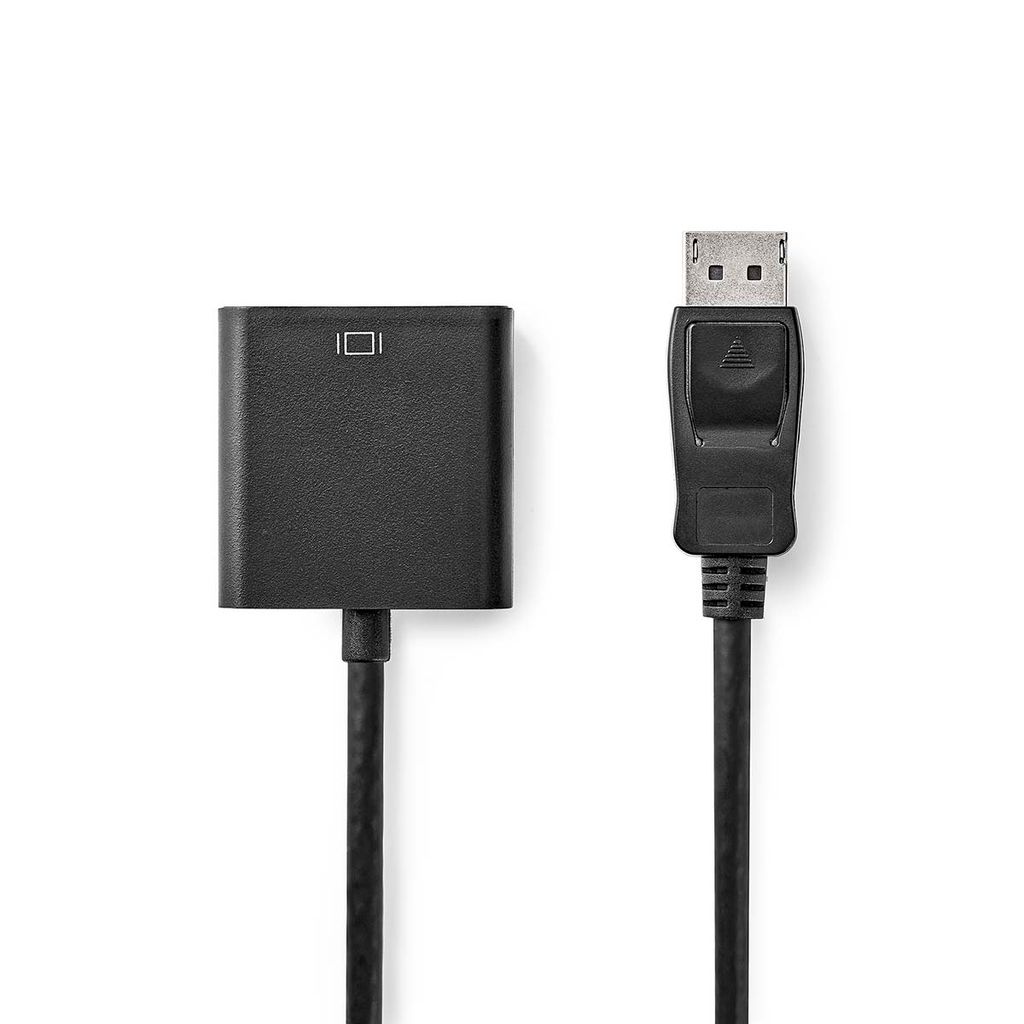 Nedis CCGP37250BK02, 0,2 m, DisplayPort, DVI-D, Männlich, Weiblich, Nickel