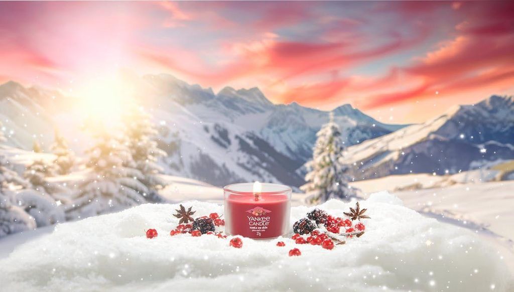 Yankee Candle Santa on Skis Glasvotivkerze 37g