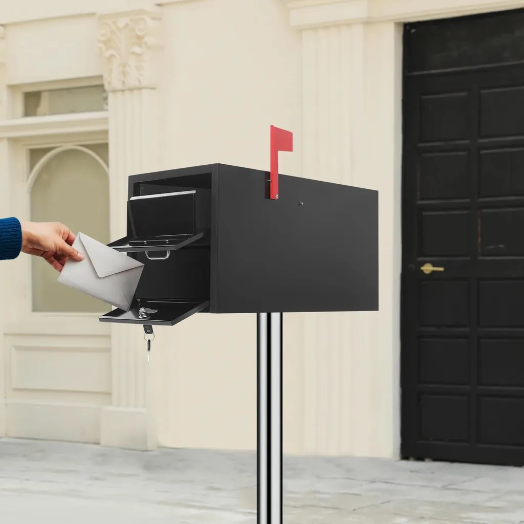 Boîte aux lettres colis robuste et étanche avec verrou de sécurité noir