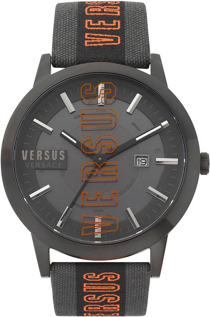 Versus by Versace Herren Uhr Armbanduhr Barbes Solar VSPHN0120 Leder / Textil