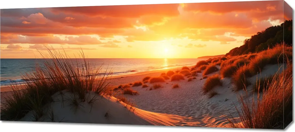 Offerta Quadro 90x40 cm Tela Panorama Mare - Spedizione Gratuita