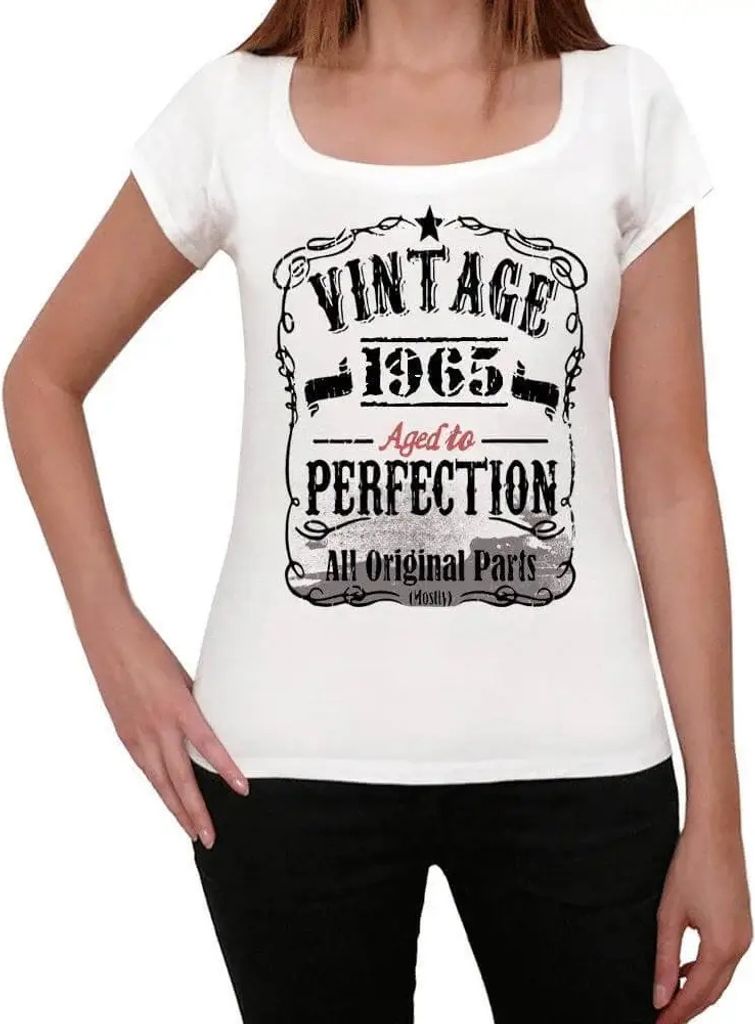 Damen Grafik T-Shirt Alle Originalteile bis zur Perfektion gealtert 1965 – All Original Parts Aged to Perfection 1965 – Geschenk 59. Geburtstag