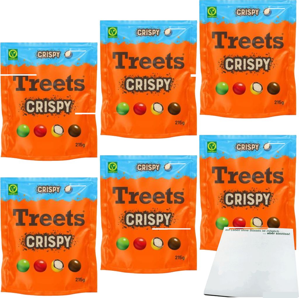 Treets Crispy 6er Pack (6x215g Packung) + usy Block