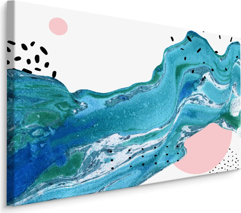 Stampa d'Arte Onde 70x50 cm - Quadro su Tela XXL Alta Risoluzione