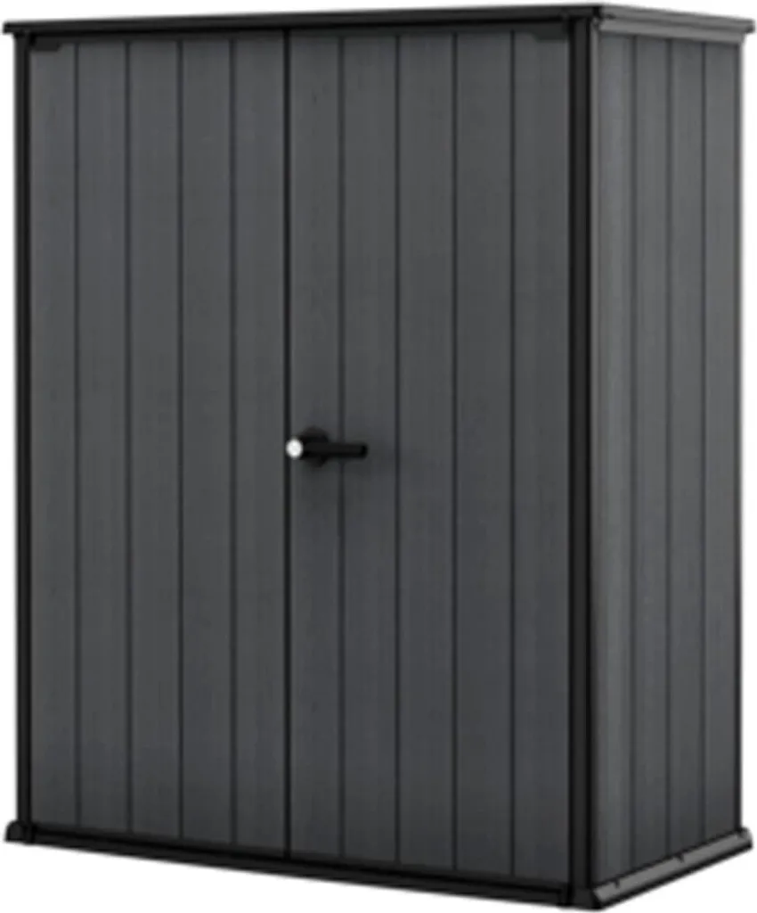 Armoire de Jardin 1400L Keter Cortina Alto - Coffre de Rangement Gris
